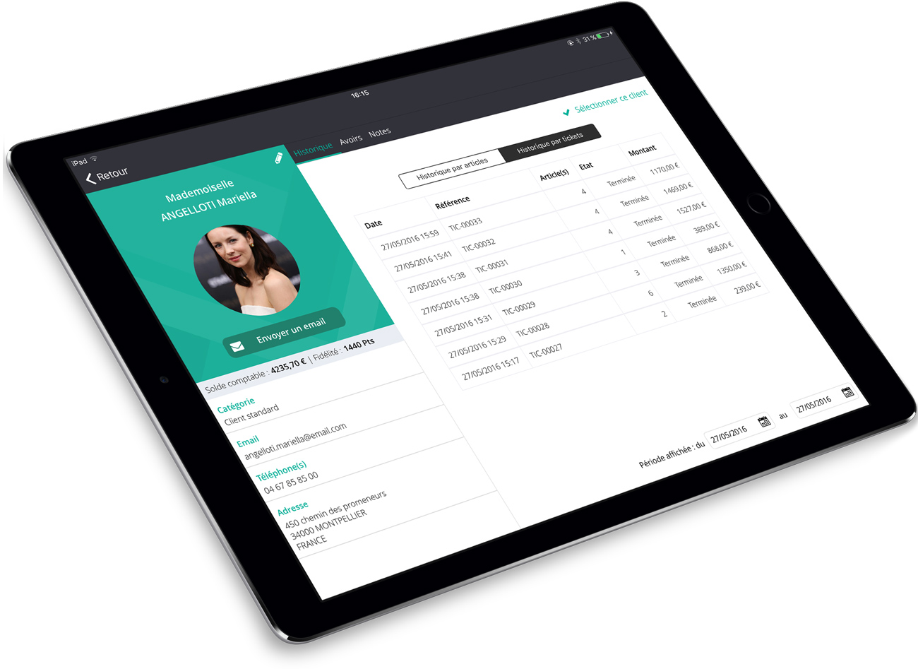 RoverCash software allows you to create a customer directory